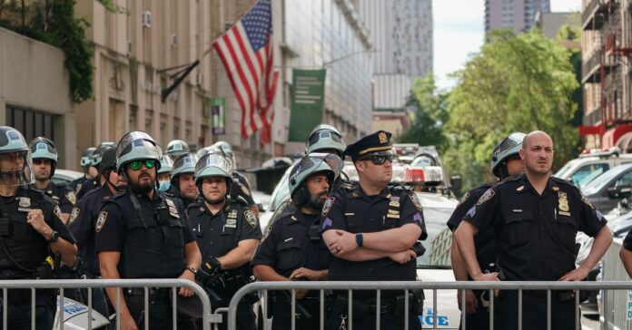 Police officers have been seen without masks at protests. Here’s why that matters.